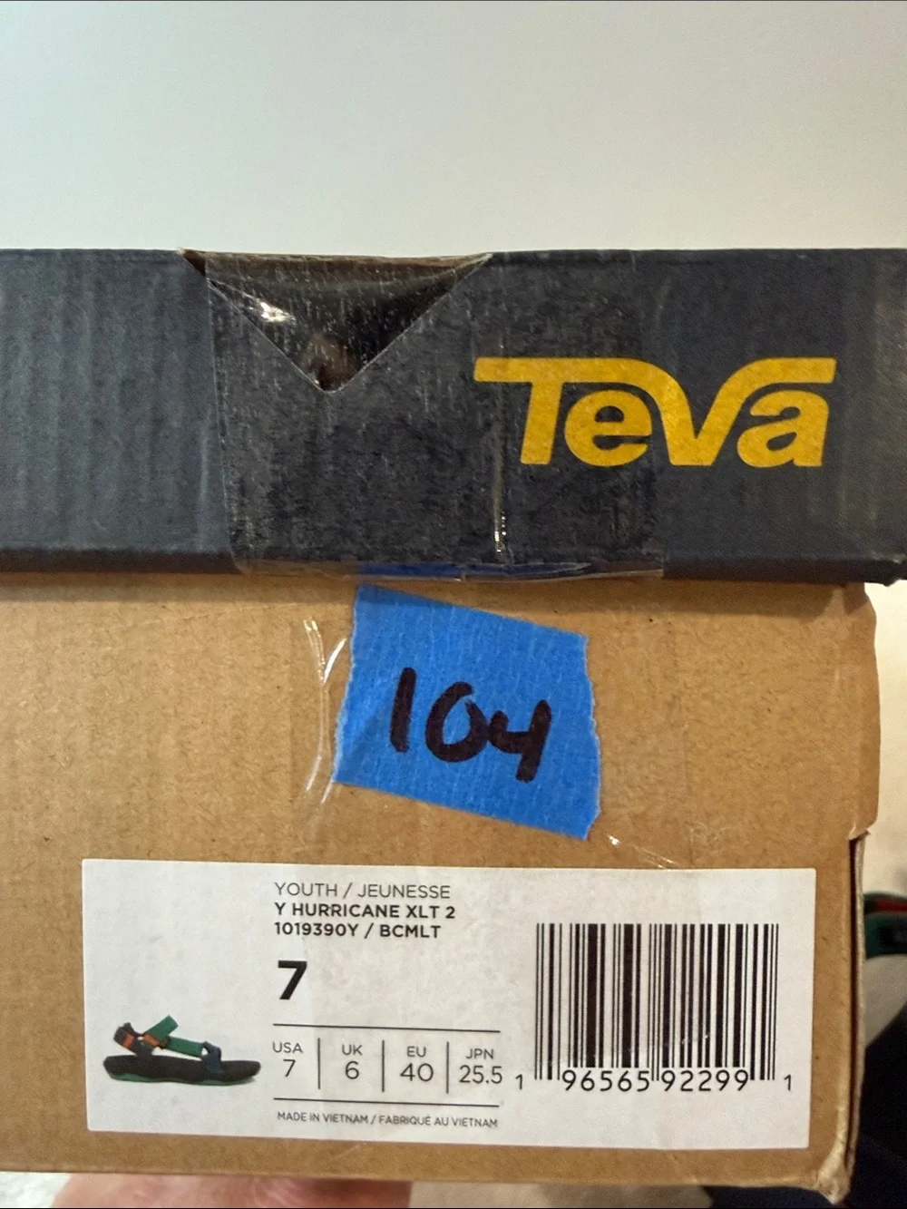 Teva Youth 7 Green, Teal & Orange Sport Sandals 104